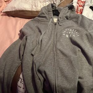 Grey Aeropostale jacket size L never worn $25
